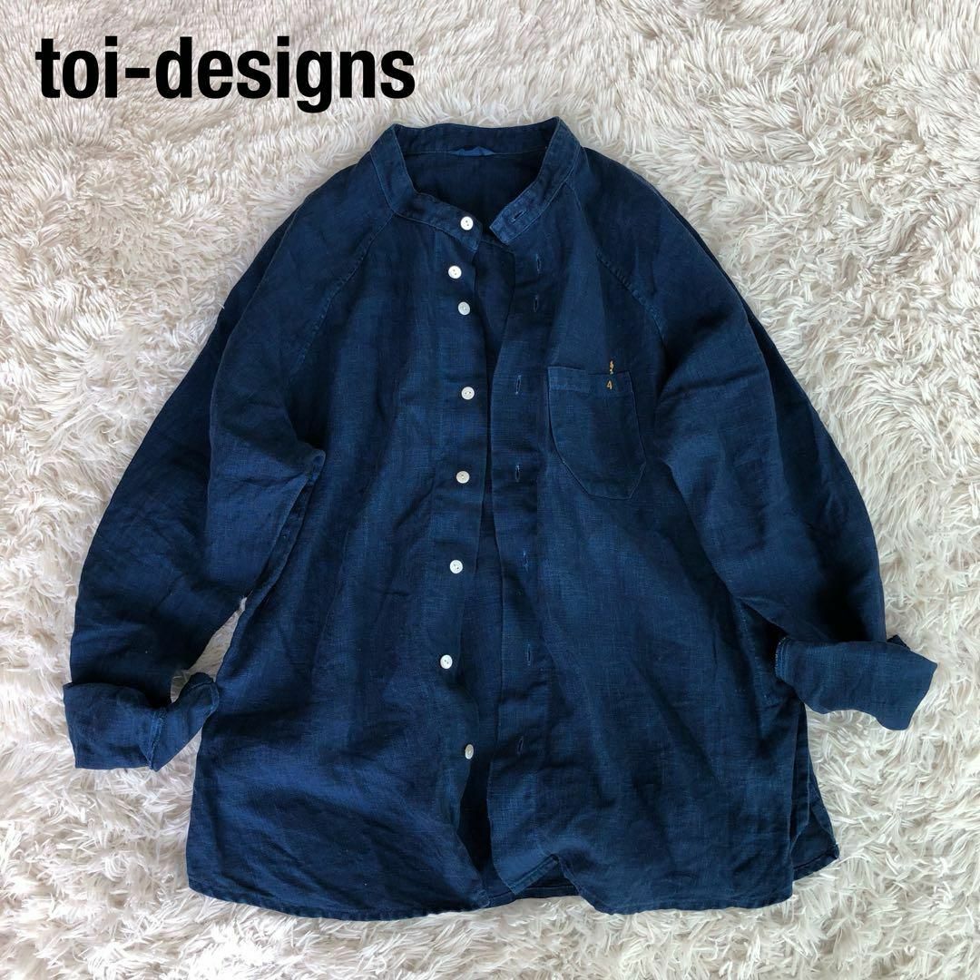 Toi-designsとわでざいん近江麻インディゴリネンシャツ　トワデザイン メンズのトップス(シャツ)の商品写真