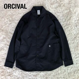 オーシバル(ORCIVAL)のORCIVALオーシバル　コットンシャツカバーオール　ネイビー紺色4(カバーオール)