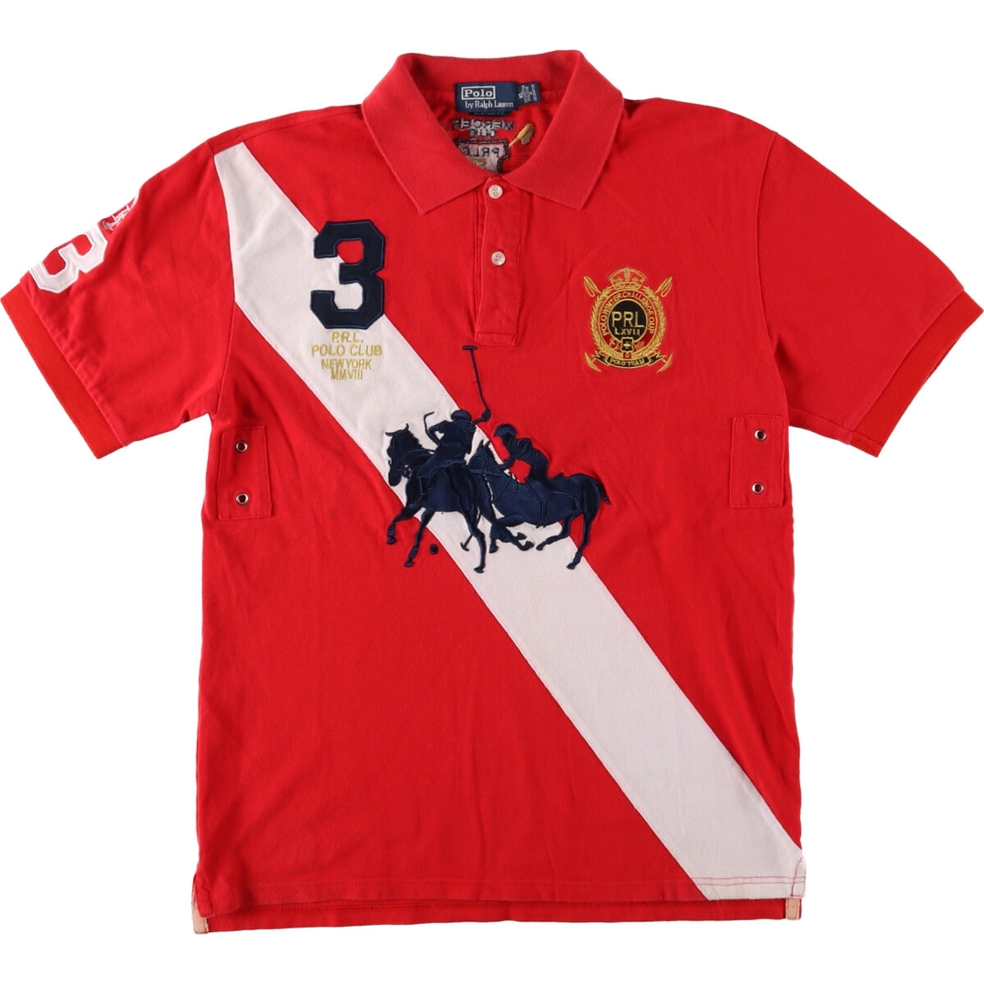 Ralph Lauren(ラルフローレン)の古着 ラルフローレン Ralph Lauren POLO by Ralph Lauren CUSTOM FIT ダブルポニー 半袖 ラガーシャツ メンズL /eaa444823 メンズのトップス(シャツ)の商品写真