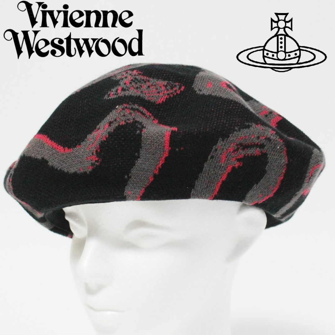 Vivienne Westwood(ヴィヴィアンウエストウッド)の新品 ヴィヴィアンウエストウッド サイズ微調整・手洗い可能 オーブ ニットベレー レディースの帽子(ニット帽/ビーニー)の商品写真