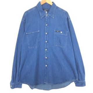 ラルフローレン(Ralph Lauren)の古着 ラルフローレン Ralph Lauren POLO JEANS COMPANY 長袖 デニムシャツ メンズXXL /eaa446508(シャツ)