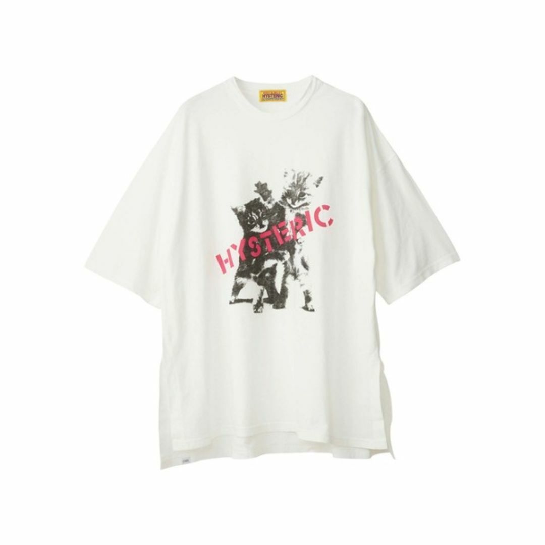 HYSTERIC GLAMOUR(ヒステリックグラマー)の新品{HYSTERIC GLAMOURCATS}FIGHTオーバーサイズTシャツ レディースのトップス(Tシャツ(半袖/袖なし))の商品写真