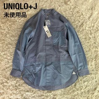 ユニクロ(UNIQLO)の【未使用品】UNIQLE+Jユニクロ+Jスタンドカラー切替ストライプシャツS(シャツ)