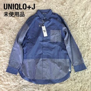 ユニクロ(UNIQLO)の【未使用品】UNIQLE+Jユニクロ+J　切替デザインストライプシャツ　L(シャツ)