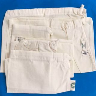 未使用 GOTS認証  モスリンバッグ 綿 袋 organic cotton(エコバッグ)