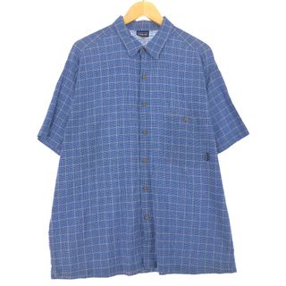 パタゴニア(patagonia)の古着 パタゴニア Patagonia 52917SP 半袖 チェックシャツ メンズXL /eaa445477(シャツ)