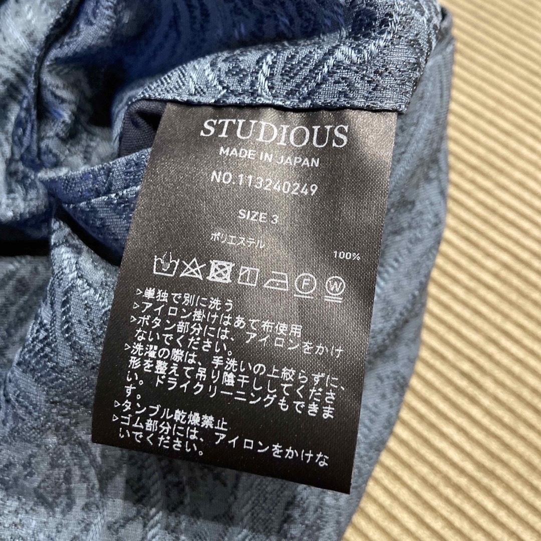 STUDIOUS ステュディオス ペイズリージャガードスラックス 3 メンズのパンツ(スラックス)の商品写真