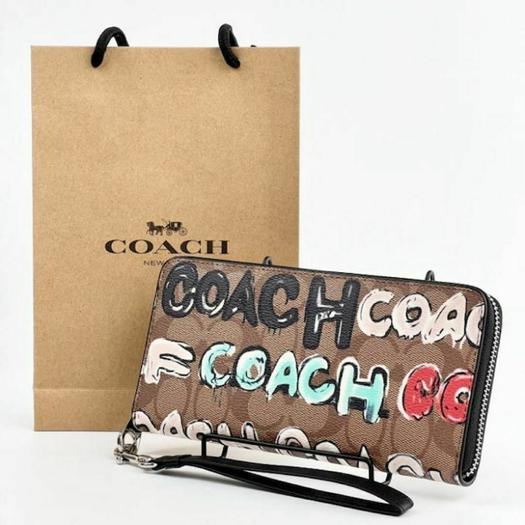 COACH(コーチ)のCOACH×MINT & SERF コラボ 長財布 シグネチャー グラフィティ レディースのファッション小物(財布)の商品写真