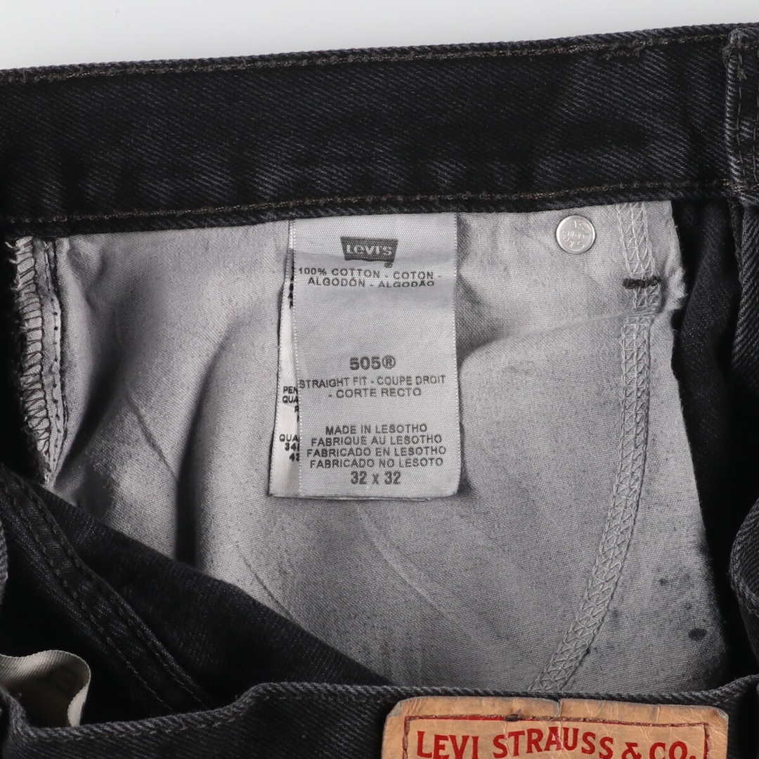 Levi's(リーバイス)の古着 リーバイス Levi's 505 REGULAR FIT ブラックデニム テーパードデニムパンツ メンズw34 /eaa446120 メンズのパンツ(デニム/ジーンズ)の商品写真