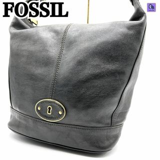 フォッシル(FOSSIL)のFOSSIL フォッシル　ワンショルダーバック　鍵穴　レザー　ブラック(ショルダーバッグ)