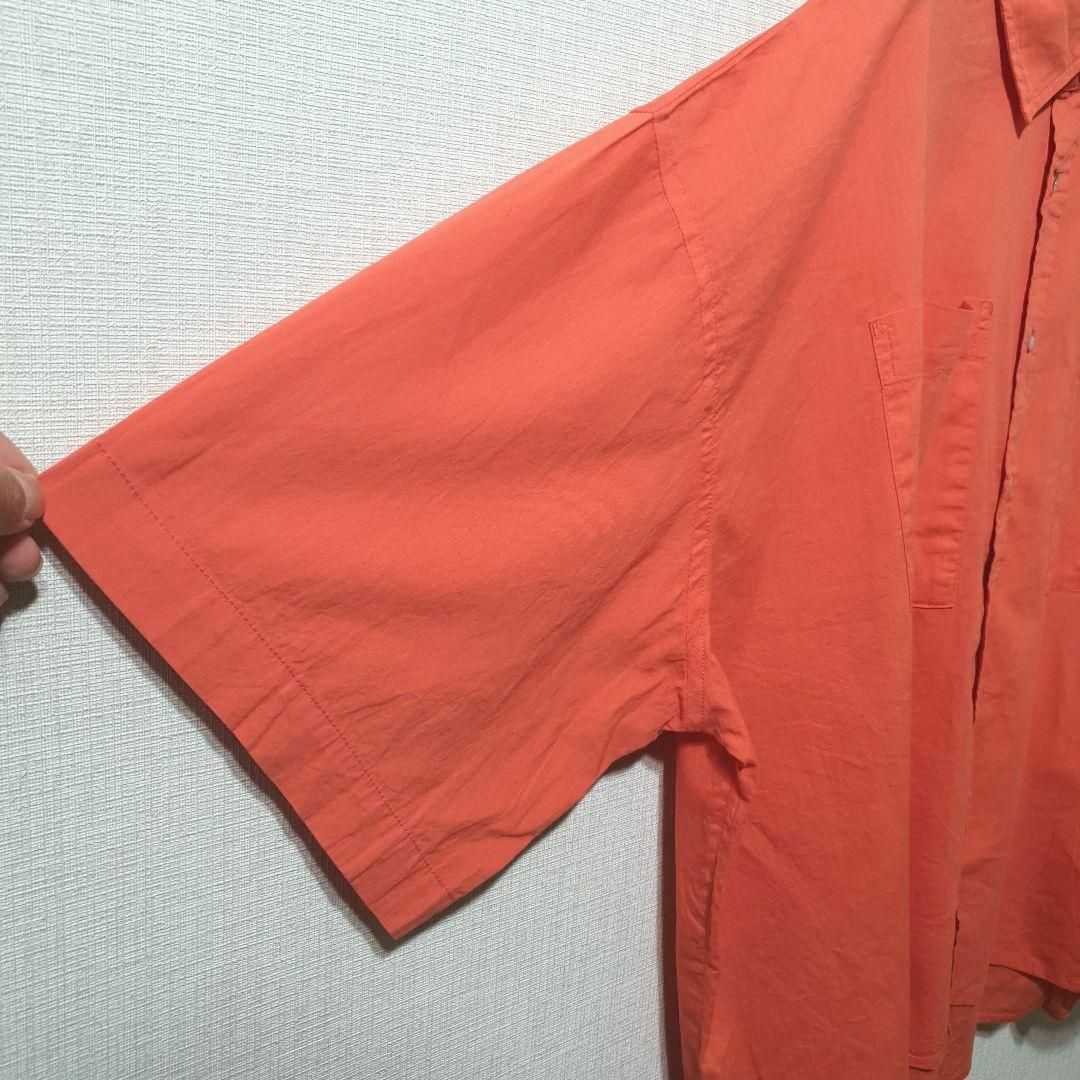 アンジェ　レッドトップス　五分袖　七分袖　シャツ　シャツブラウス　ブラウス　春服 レディースのトップス(シャツ/ブラウス(長袖/七分))の商品写真