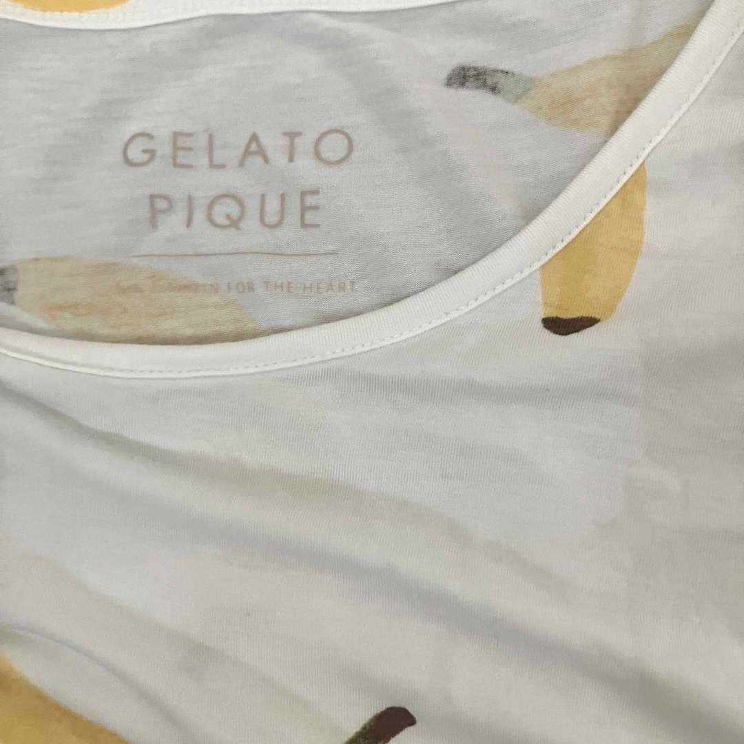 gelato pique(ジェラートピケ)のgelato pique ジェラートピケ★接触冷感　フルーツ柄バナナ柄　Tシャツ レディースのトップス(Tシャツ(半袖/袖なし))の商品写真