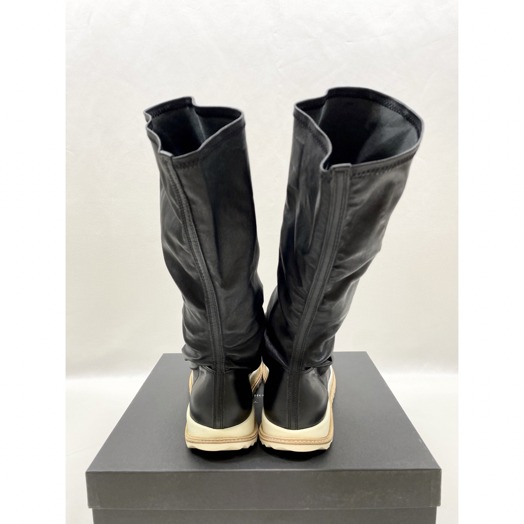 Rick Owens(リックオウエンス)の新古 RICK OWENS ソックスニーカー ブラック 41 レザー ソックス メンズの靴/シューズ(スニーカー)の商品写真