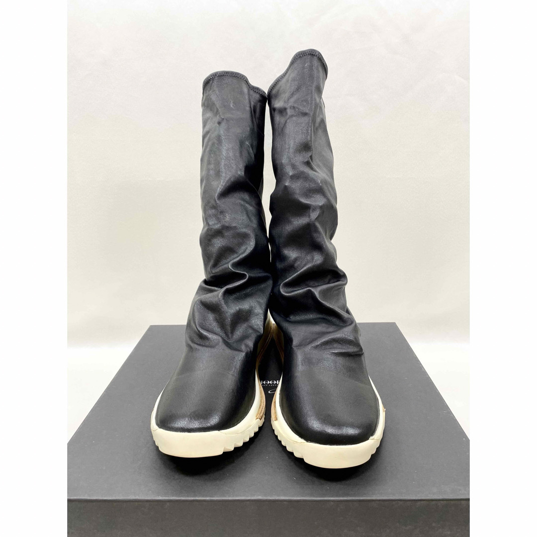 Rick Owens(リックオウエンス)の新古 RICK OWENS ソックスニーカー ブラック 41 レザー ソックス メンズの靴/シューズ(スニーカー)の商品写真