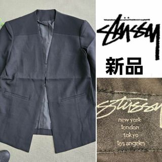 STUSSY - 【新品】ステューシー ノーカラージャケット ブラック M 希少