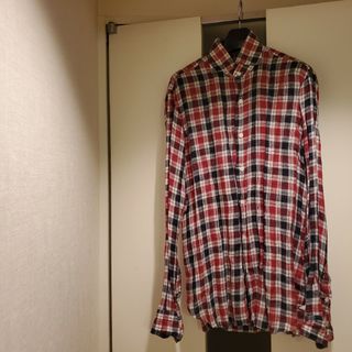 BARBA - 赤字激安‼️お買い得❗BALBAリネン100 総柄チェックシャツ