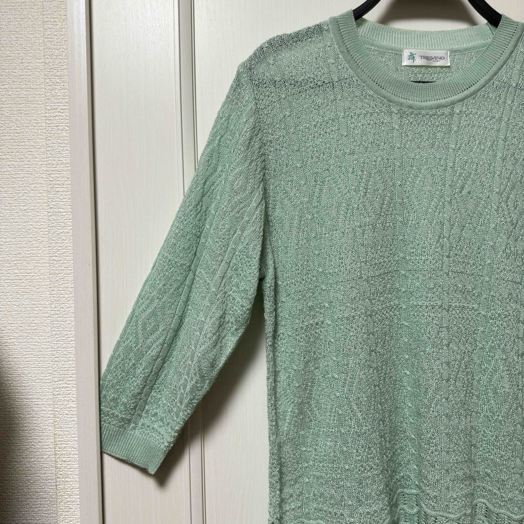 ティファニーブルー 7分袖 ニット セーター  レディースのトップス(ニット/セーター)の商品写真