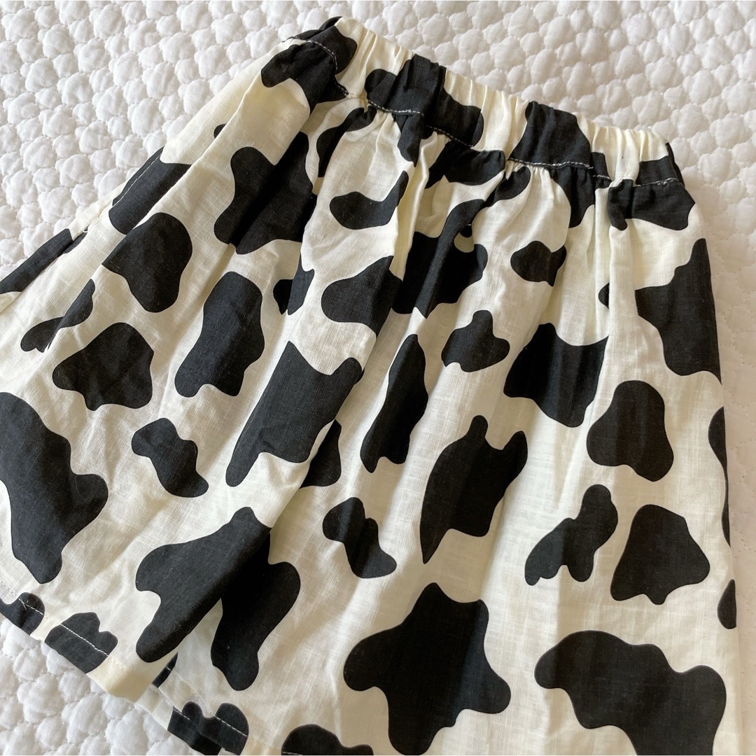 BREEZE(ブリーズ)のBREEZE ギャザースカート 牛柄 キッズ/ベビー/マタニティのキッズ服女の子用(90cm~)(スカート)の商品写真