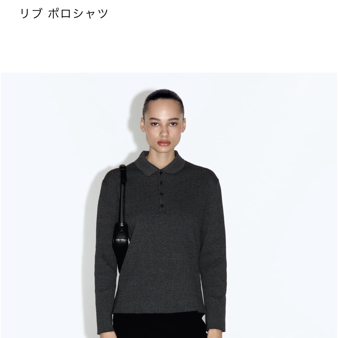 ZARA(ザラ)のZARA リブポロシャツ レディースのトップス(ニット/セーター)の商品写真