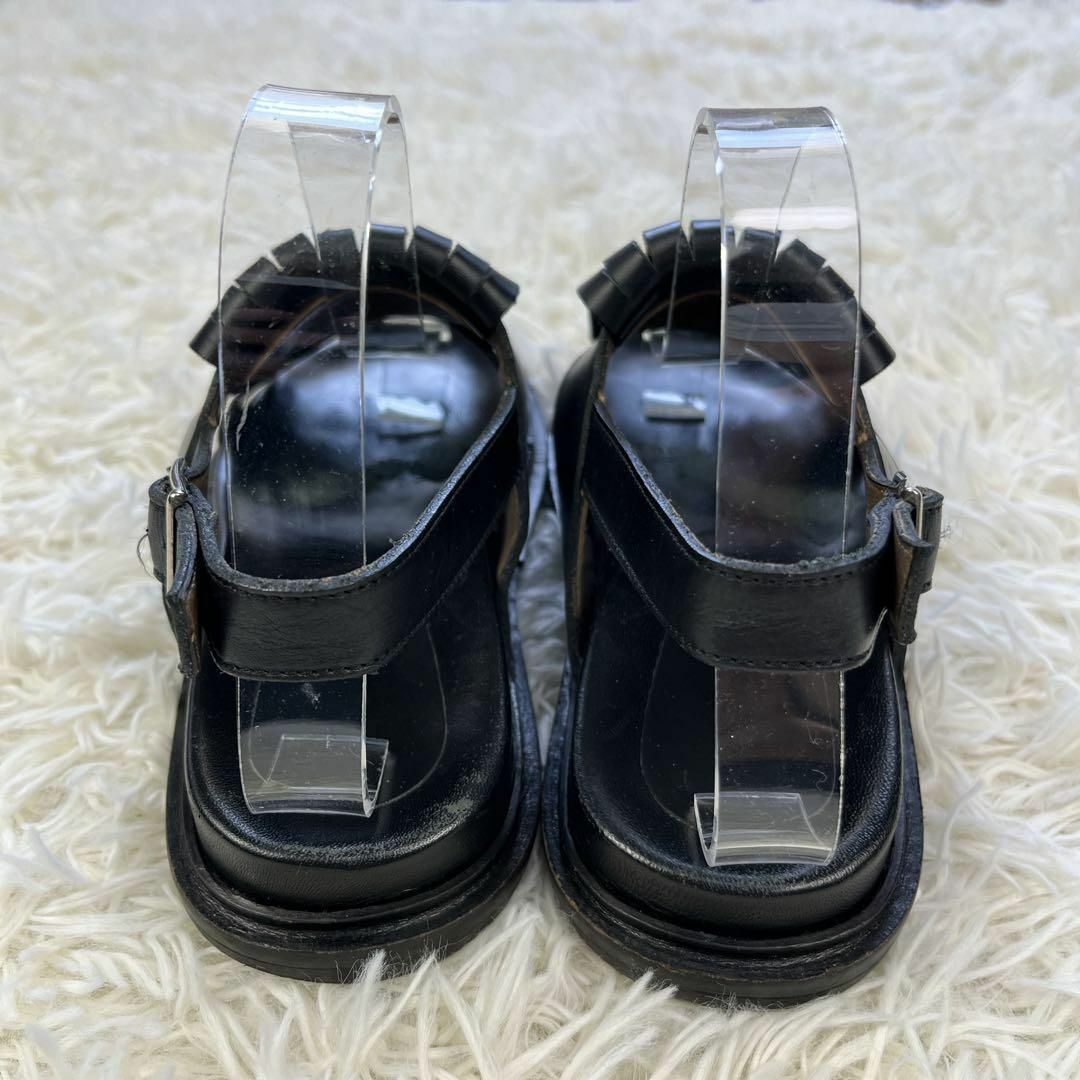 Marni(マルニ)のMARNI マルニ フリンジ サンダル レザー ブラック ストラップ 37 レディースの靴/シューズ(サンダル)の商品写真