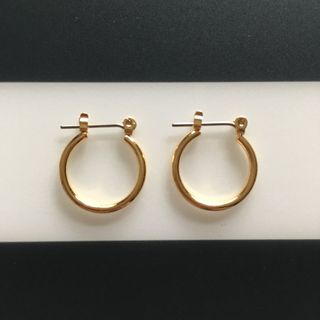 即購入OK☆送料込☆ゴールド16mm☆チタンフープピアス☆2個1ペア☆男女兼用(ピアス)