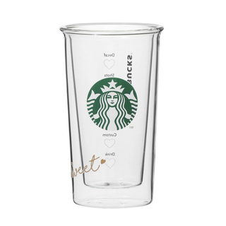 スターバックス(Starbucks)の【新品未使用】スターバックス バレンタイン 耐熱ダブルウォールグラス(グラス/カップ)