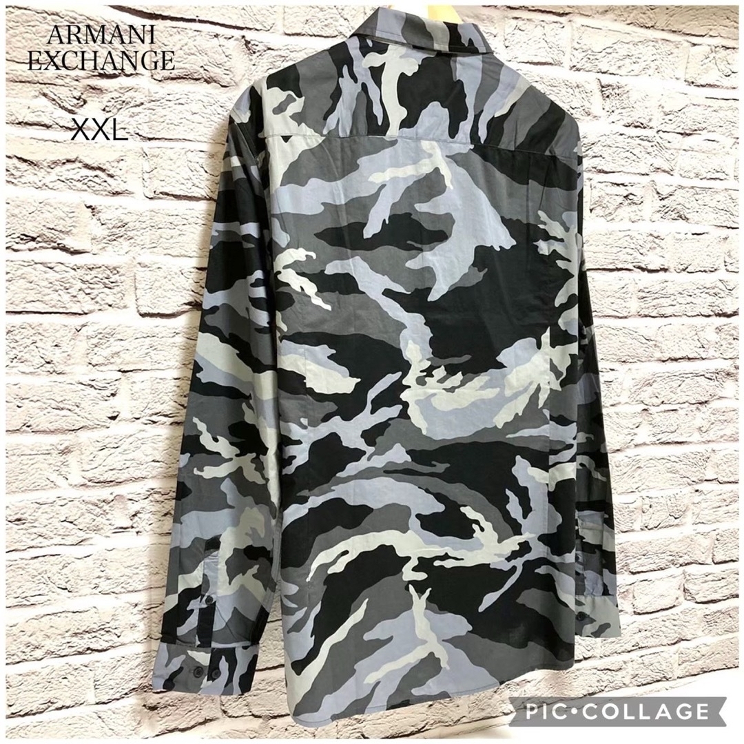 ARMANI EXCHANGE(アルマーニエクスチェンジ)の【未使用XL】ARMANI EXCHANGE 長袖迷彩シャツ メンズのトップス(シャツ)の商品写真