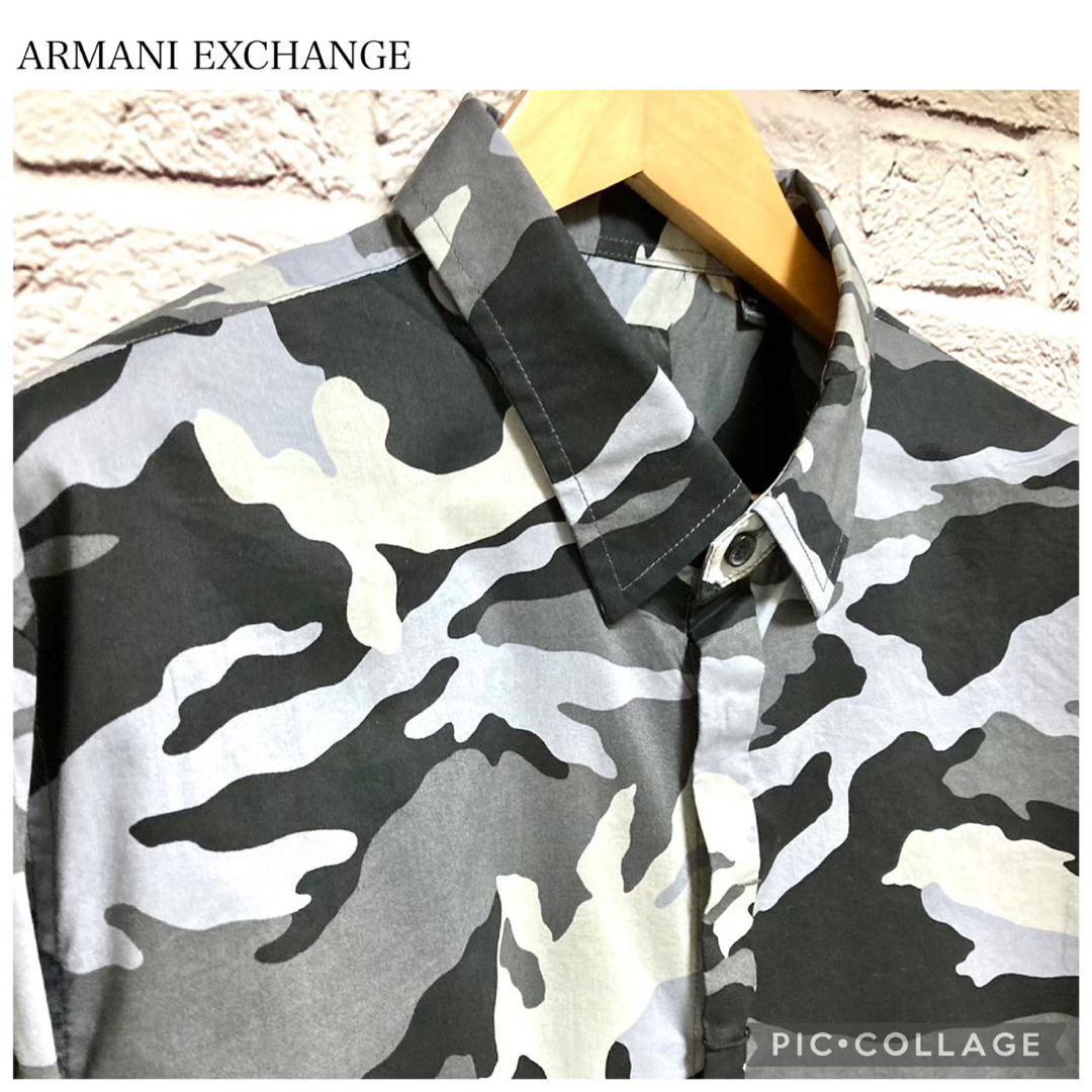 ARMANI EXCHANGE(アルマーニエクスチェンジ)の【未使用XL】ARMANI EXCHANGE 長袖迷彩シャツ メンズのトップス(シャツ)の商品写真