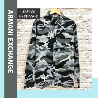 【未使用XL】ARMANI EXCHANGE 長袖迷彩シャツ