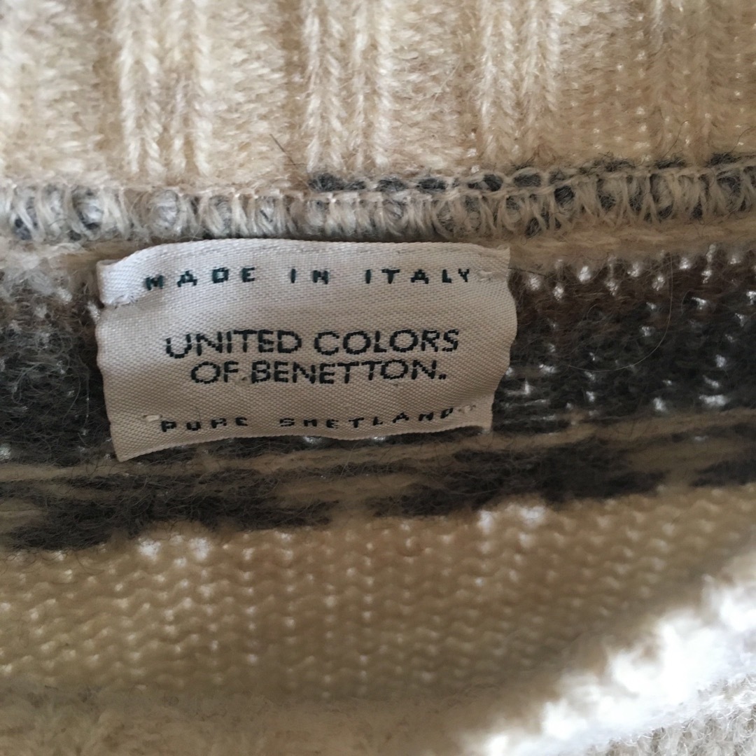 UNITED COLORS OF BENETTON.(ユナイテッドカラーズオブベネトン)の古着　柄物セーター　ニット メンズのトップス(ニット/セーター)の商品写真