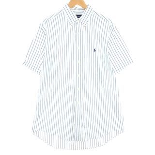 ラルフローレン(Ralph Lauren)の古着 ラルフローレン Ralph Lauren 半袖 ボタンダウン ストライプシャツ メンズXL /eaa441458(シャツ)