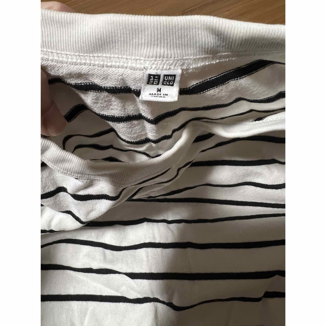 UNIQLO(ユニクロ)のユニクロ　ボーダー　厚手ロンT Mサイズ メンズのトップス(Tシャツ/カットソー(七分/長袖))の商品写真