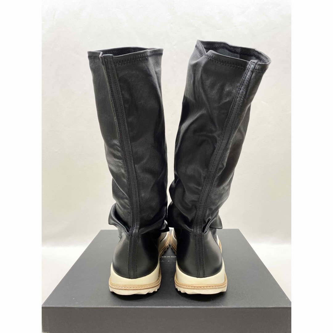 Rick Owens(リックオウエンス)の新古 定価10万 RICK OWENS ソックスニーカー ブラック 42 レザー メンズの靴/シューズ(スニーカー)の商品写真