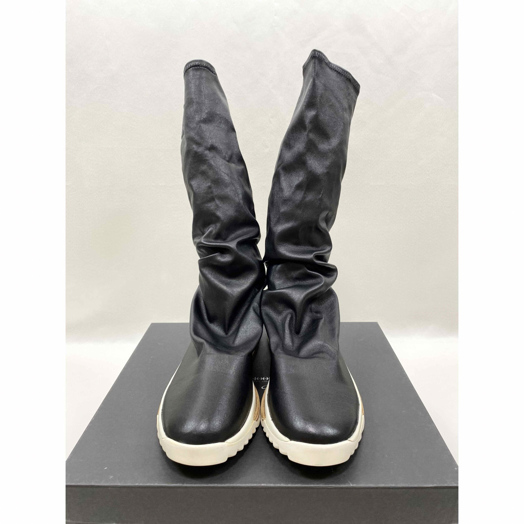 Rick Owens(リックオウエンス)の新古 定価10万 RICK OWENS ソックスニーカー ブラック 42 レザー メンズの靴/シューズ(スニーカー)の商品写真