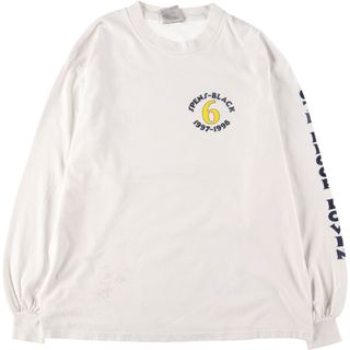 オニータ(ONEITA)の古着 90年代 オニータ ONEITA バックプリント ロングTシャツ ロンT USA製 メンズL ヴィンテージ /eaa438566(Tシャツ/カットソー(半袖/袖なし))