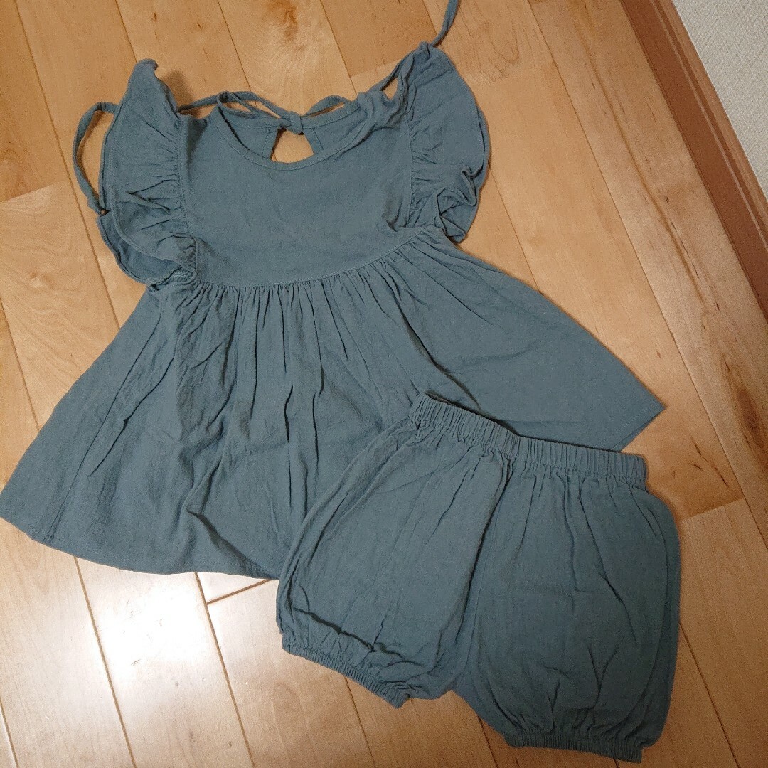 セットアップ 背中リボンチュニック キッズ/ベビー/マタニティのキッズ服女の子用(90cm~)(Tシャツ/カットソー)の商品写真