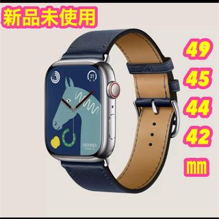 1284 Apple Watch エルメス　ネイビー　アップルウォッチ　レザー