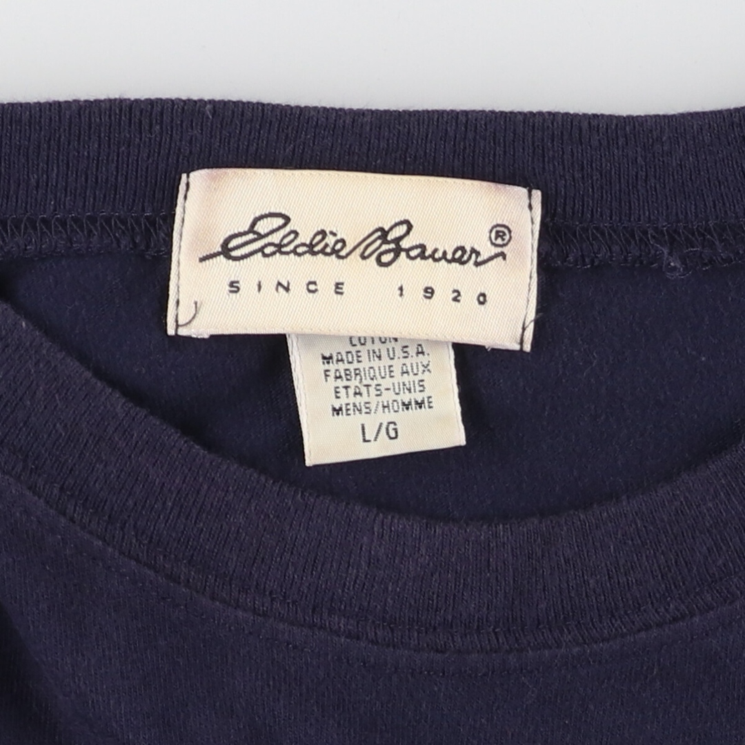 Eddie Bauer(エディーバウアー)の古着 90年代 エディーバウアー Eddie Bauer ロングTシャツ ロンT USA製 メンズL ヴィンテージ /eaa438563 メンズのトップス(Tシャツ/カットソー(半袖/袖なし))の商品写真