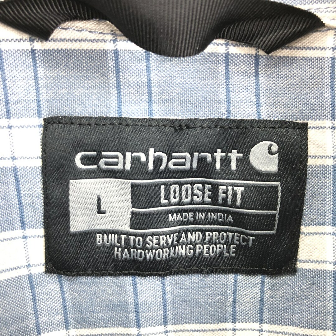 carhartt(カーハート)の古着 カーハート Carhartt Loose Fit 半袖 ボタンダウン チェックシャツ メンズL /eaa441045 メンズのトップス(シャツ)の商品写真