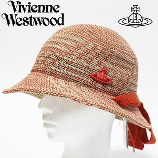 Vivienne Westwood - 新品 ヴィヴィアンウエストウッド リネンサーモジャカード リボンハット オレンジ