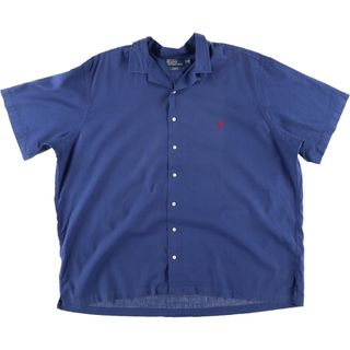 ラルフローレン(Ralph Lauren)の古着 ラルフローレン Ralph Lauren POLO by Ralph Lauren CLASSIC FIT 半袖 オープンカラー リネンシャツ メンズXXL /eaa441654(シャツ)