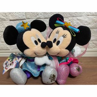 ディズニー(Disney)のディズニー 七夕 2010 ミッキー ミニー ぬいぐるみ タグ付き(キャラクターグッズ)