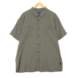 パタゴニア(patagonia)の古着 パタゴニア Patagonia 53139FA16 ストライプ柄 半袖 ヘンプシャツ メンズXXL /eaa445475(シャツ)