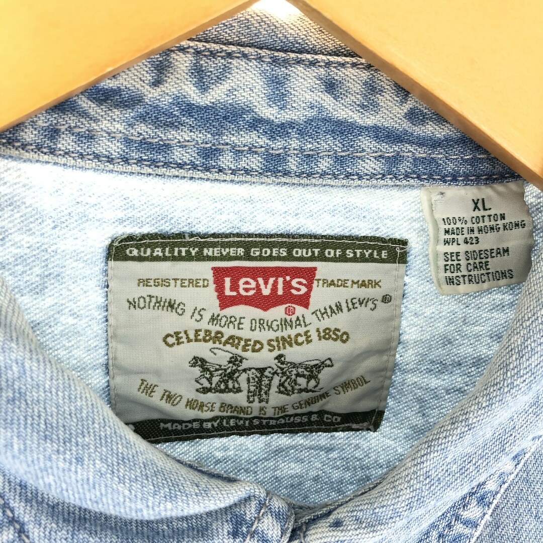 Levi's(リーバイス)の古着 90年代 リーバイス Levi's 長袖 デニムシャツ メンズXL ヴィンテージ /eaa445752 メンズのトップス(シャツ)の商品写真