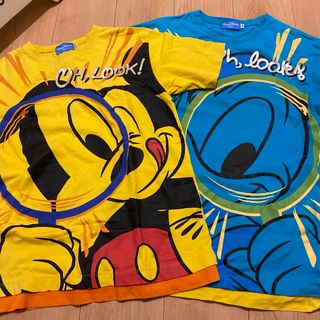 ディズニー(Disney)のディズニーリゾート　ミッキー＆ドナルドtシャツセット(Tシャツ(半袖/袖なし))