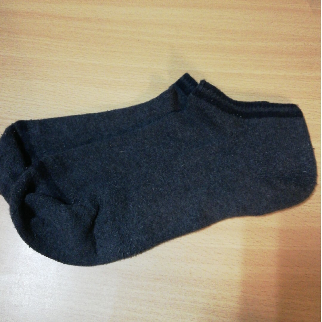 靴下　ショート　黒　中古品 メンズのレッグウェア(ソックス)の商品写真