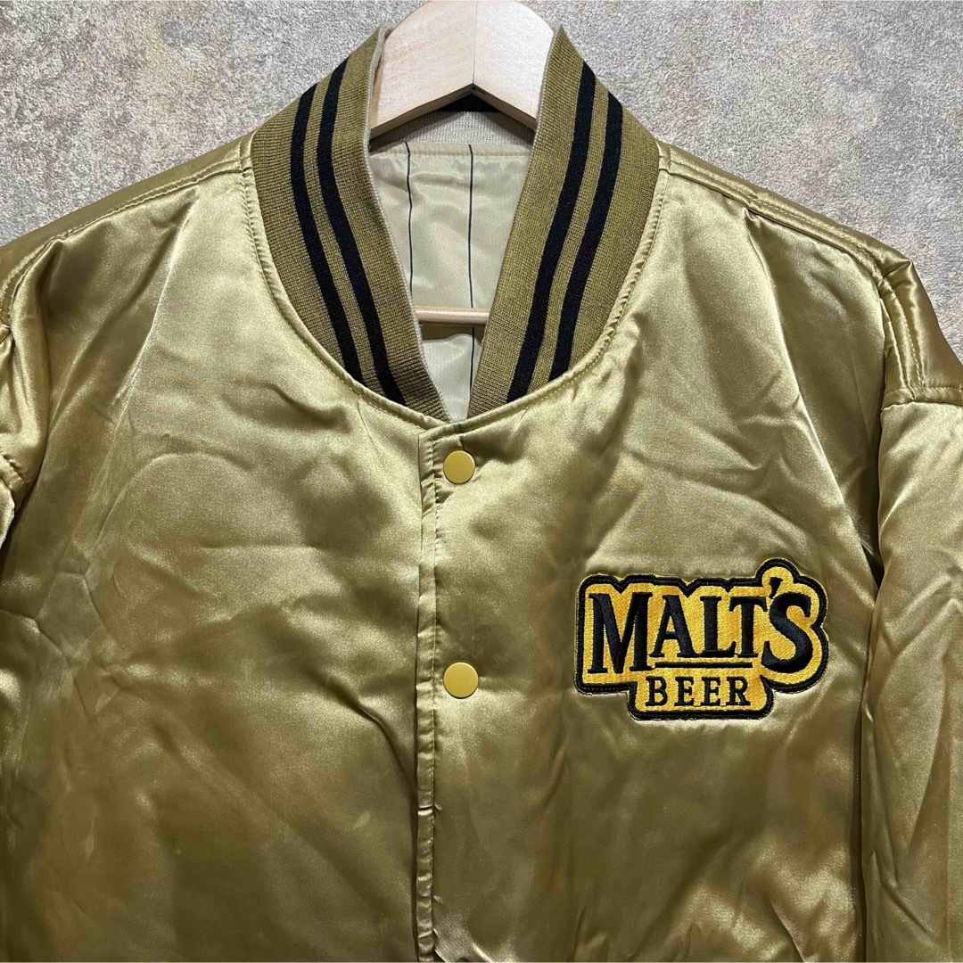 MALT'S モルツ リバーシブル スタジャン ワッペン ロゴ ストライプ メンズのジャケット/アウター(スタジャン)の商品写真