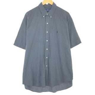 ラルフローレン(Ralph Lauren)の古着 ラルフローレン Ralph Lauren BLAKE 半袖 ボタンダウン チェックシャツ メンズXL /eaa441438(シャツ)