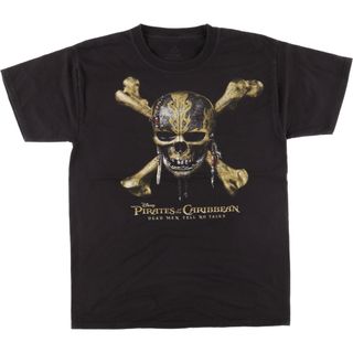 ヘインズ(Hanes)の古着 ヘインズ Hanes PIRATES OF THE CARIBBEAN パイレーツオブカリビアン 映画 ムービーTシャツ メンズM /eaa445854(Tシャツ/カットソー(半袖/袖なし))