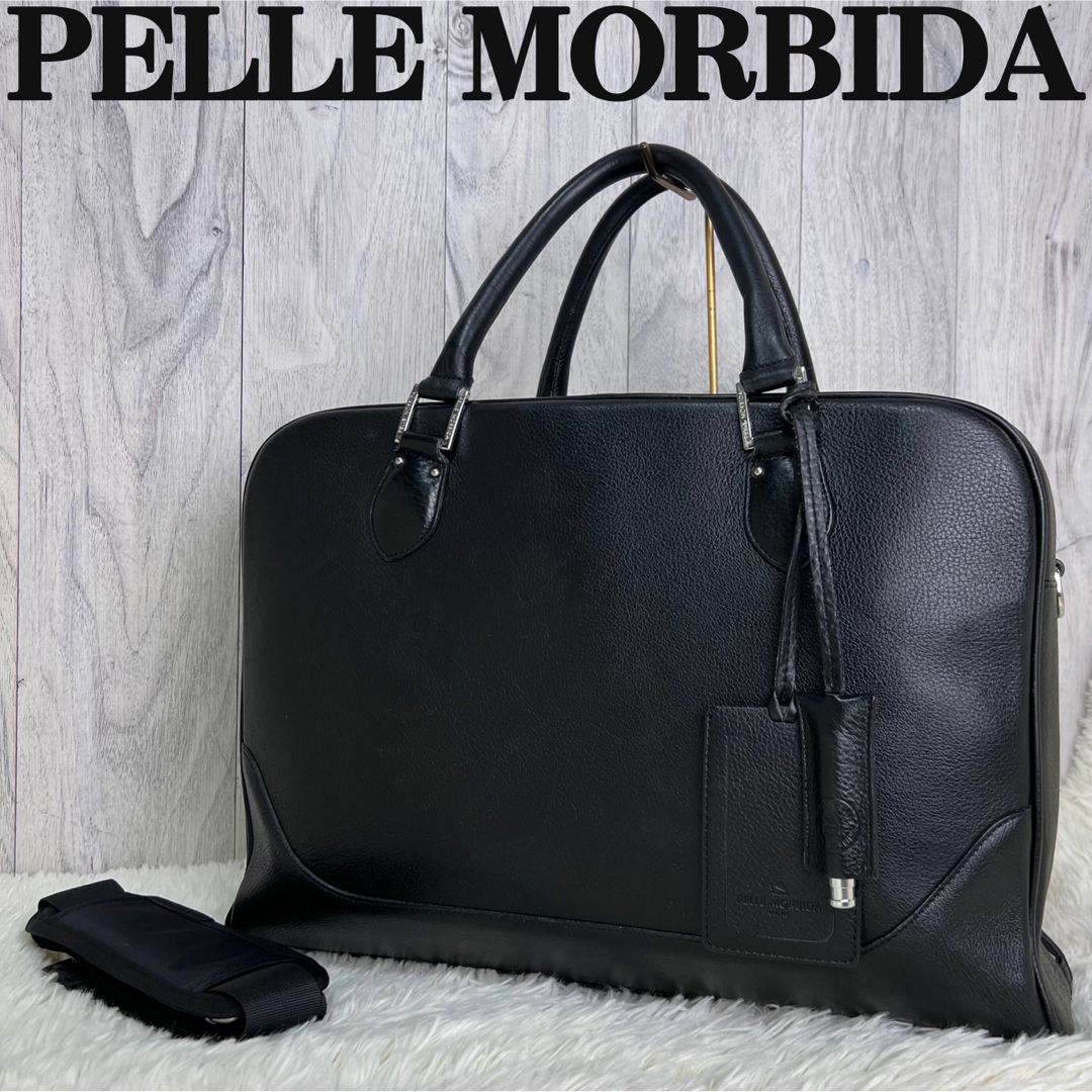 PELLE MORBIDA(ペッレ モルビダ)の人気♡A4可♡シュリンクレザー♡ペッレモルビダ 2way ビジネスバッグ メンズのバッグ(ビジネスバッグ)の商品写真